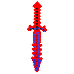 MIECZ ŚWIECĄCY Z GRY MINECRAFT DUŻY DŁUGI DŹWIĘKI 61CM PIXEL PODŚWIETLANY