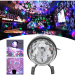 MINI KULA DYSKOTEKOWA LAMPA OBROTOWA KOLOROWA NA IMPREZĘ REFLEKTOR LED RGB