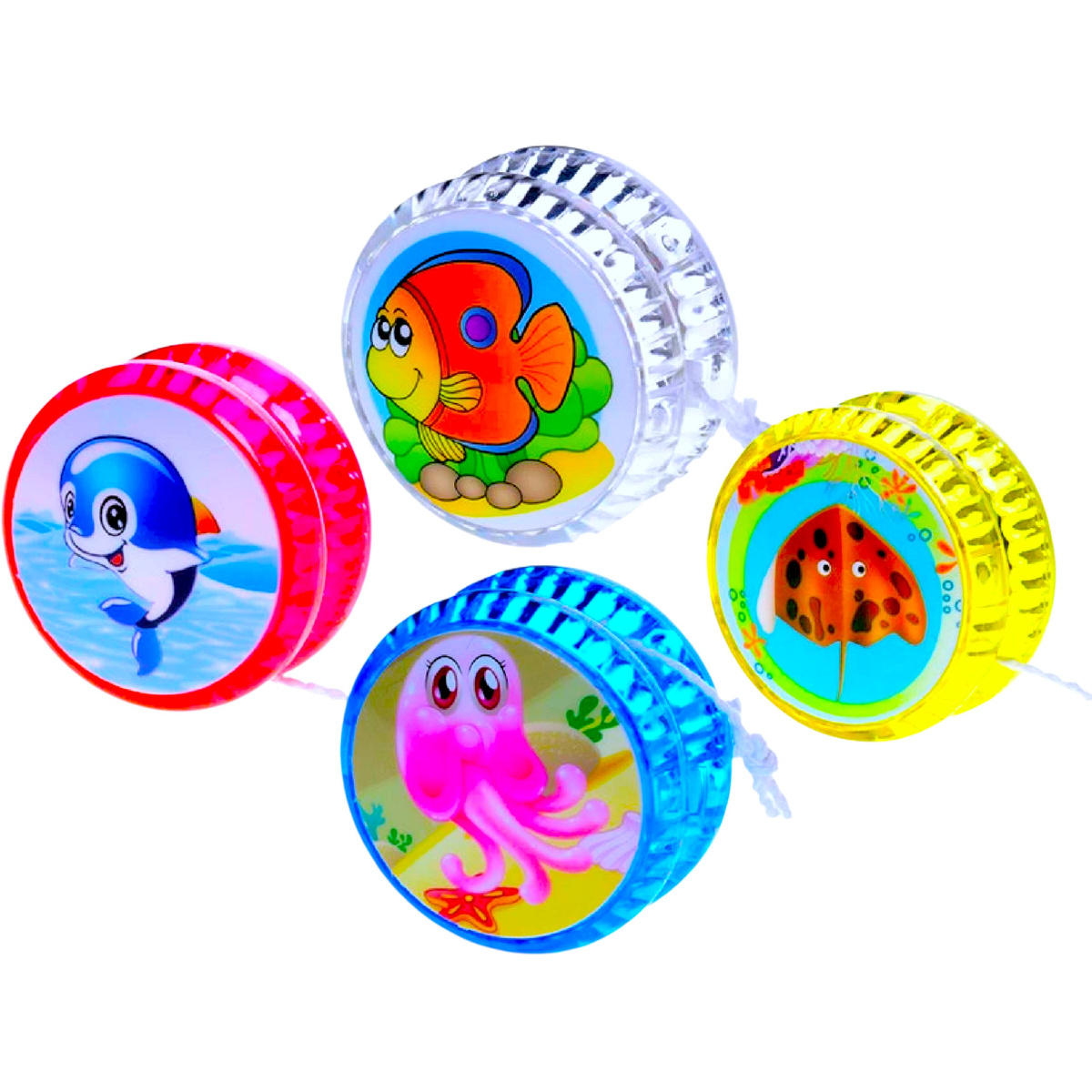 ŚWIECĄCE JOJO SEA WORLD YO-YO ZABAWKA ZRĘCZNOŚCIOWA RYBKI WODA WZORY ŚWIECI