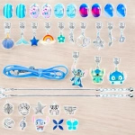 ZESTAW KORALIKÓW DO ROBIENIA BRANSOLETEK BIŻUTERII 40 EL STITCH LILO STICH