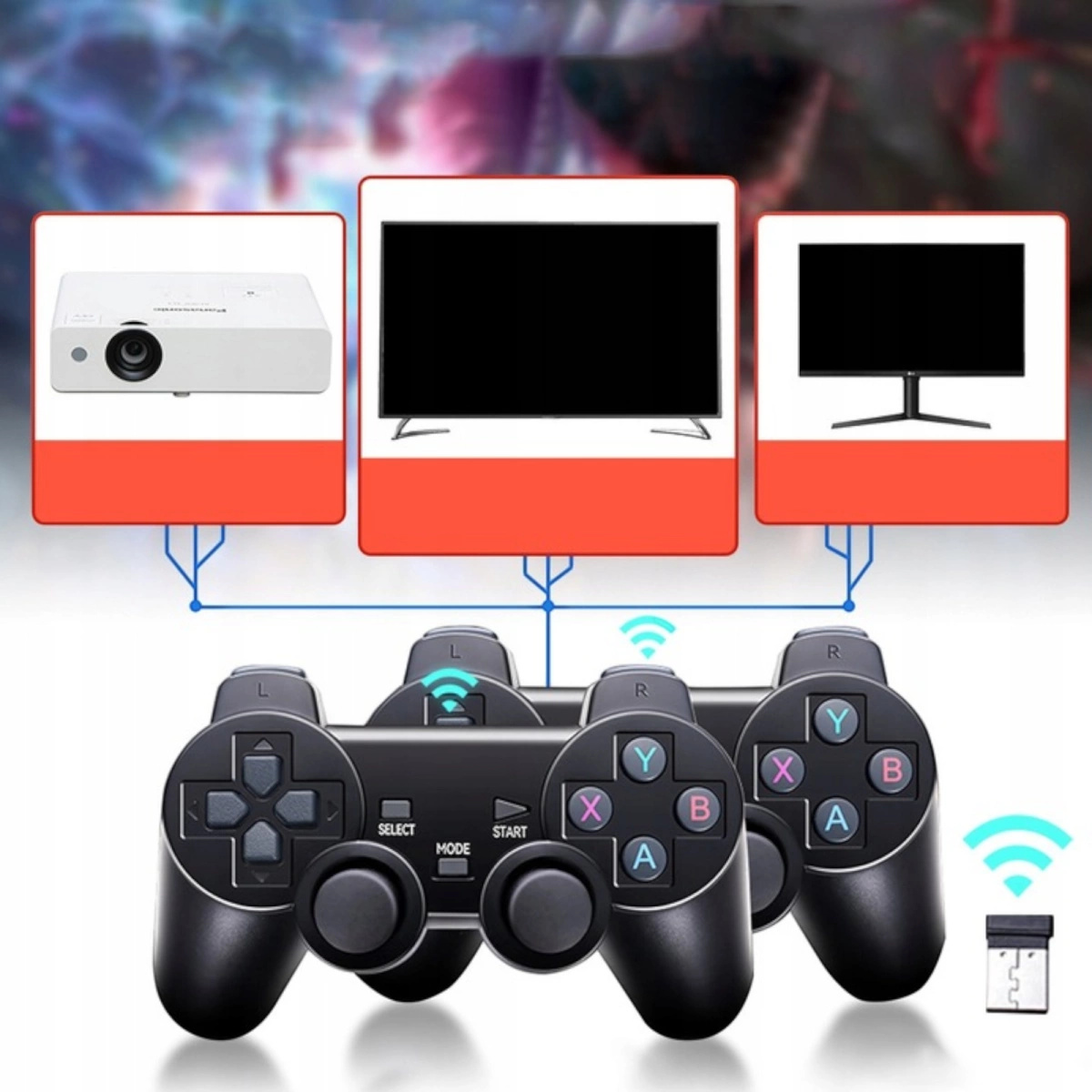 KONSOLA RETRO PRZENOŚNA GRA TELEWIZYJNA 2 PADY 40000 GIER HDMI 4K GIERKA !!