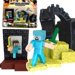 FIGURKA Z GRY MINECRAFT ZESTAW STEVE SMOK ZESTAW FIGUREK DO ZABAWY 4w1 XXL