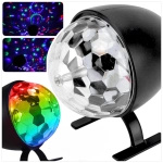 MINI KULA DYSKOTEKOWA LAMPA OBROTOWA KOLOROWA NA IMPREZĘ REFLEKTOR LED RGB
