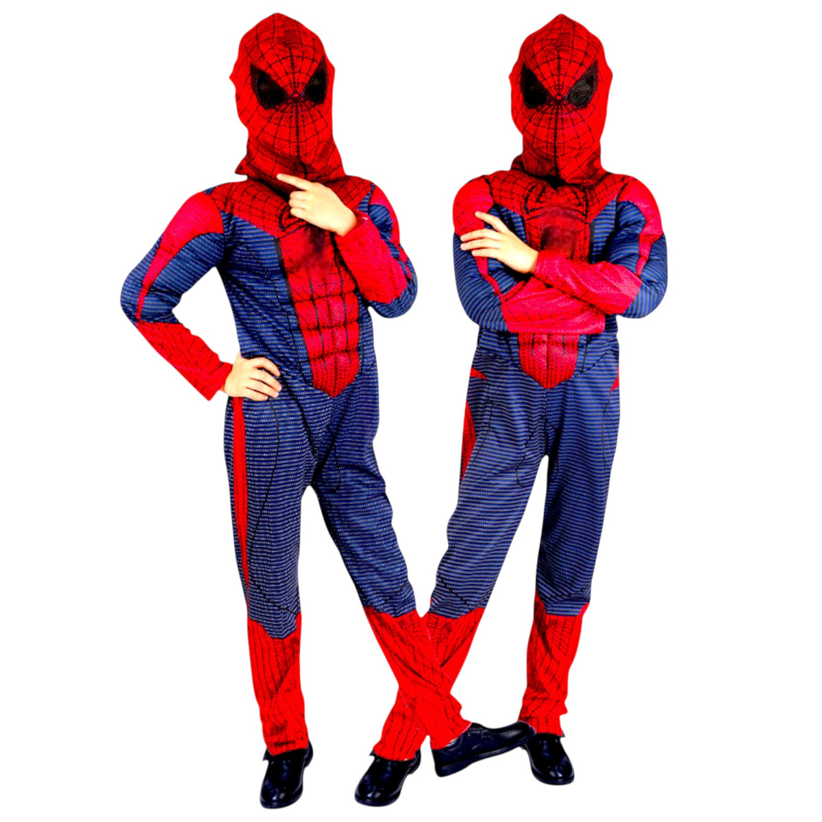 SPIDERMAN - STRÓJ DLA CHŁOPCA GRUBY Z MIEŚNIAMI DELUXE