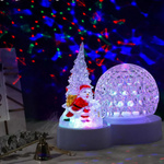 LAMPKA ŚWIĄTECZNA DEKORACJA NA BOŻE NARODZENIE KULA KRYSZTAŁOWA CHOINKA LED