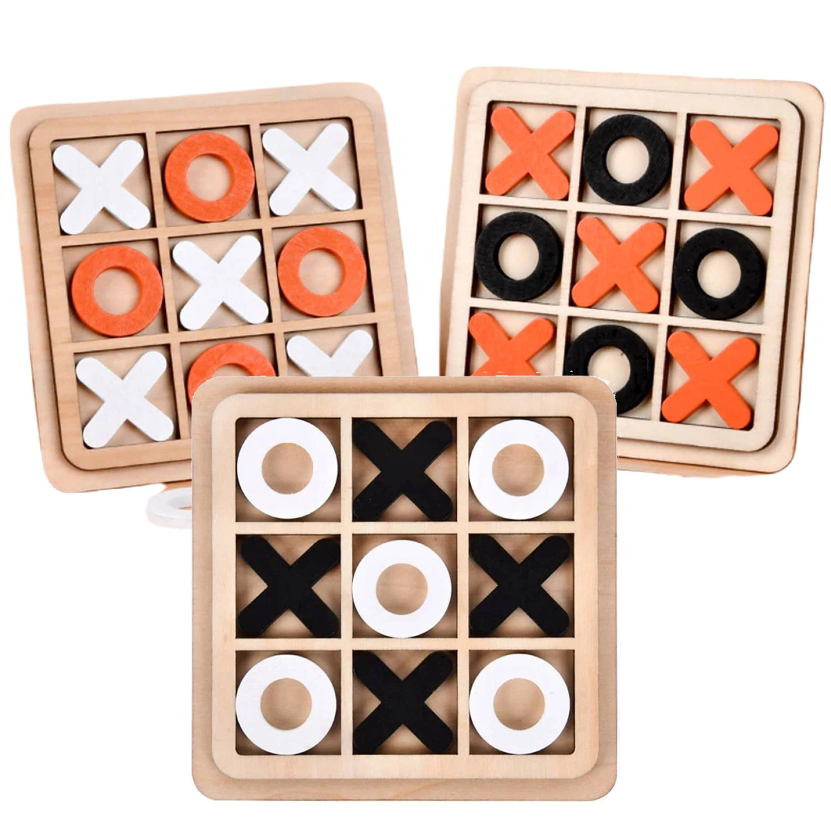 GRA KÓŁKO I KRZYŻYK DREWNIANA DLA DZIECI I DOROSŁYCH LOGICZNA UKŁADANKA