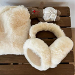 NAUSZNIKI ZIMOWE Z FUTERKIEM OPASKA NA USZY MIĘKKIE FUTERKOWE CIEPŁE