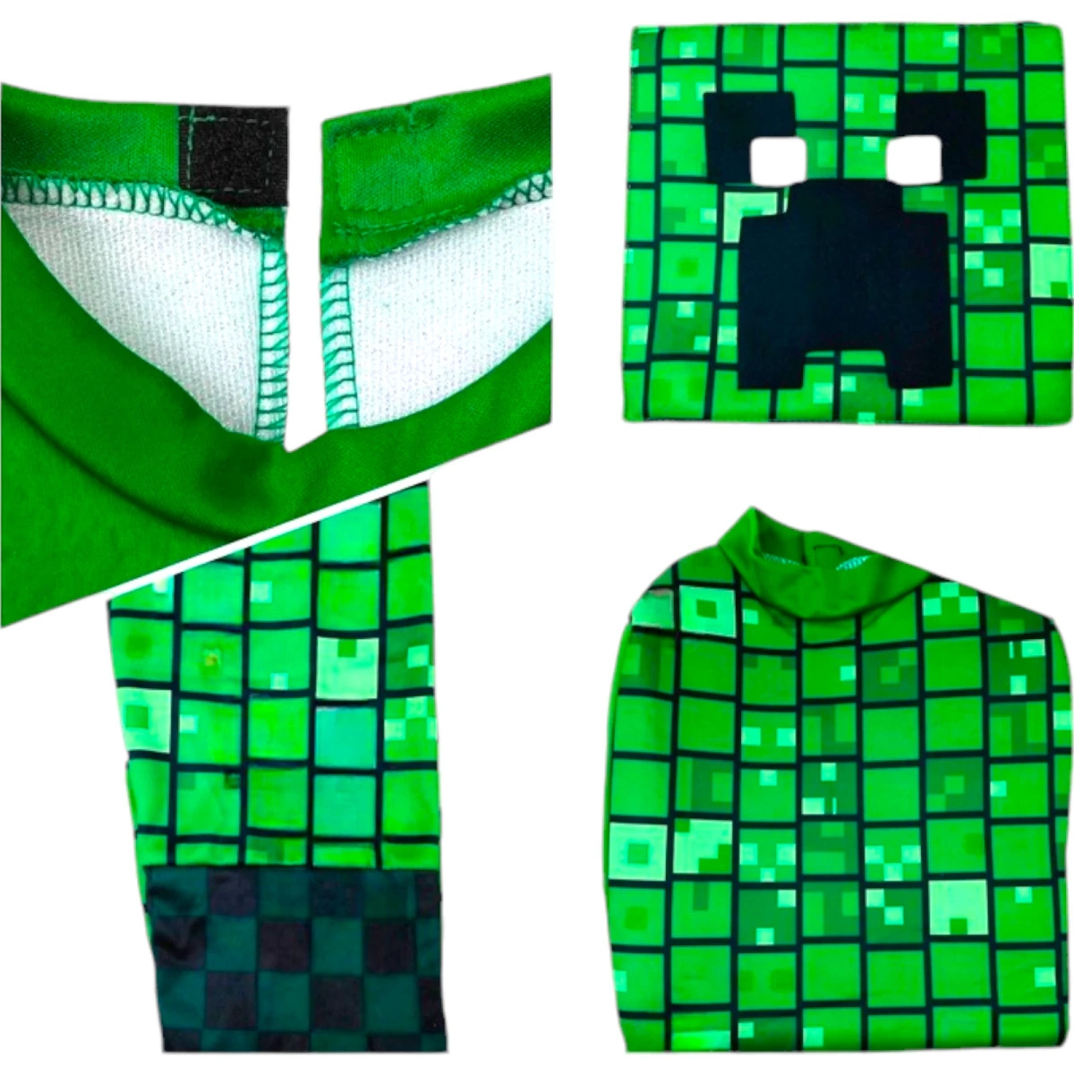 MINECRAFT – STRÓJ DLA DZIECKA CREEPER ROZMIAR L (130-140) KOSTIUM NA BAL DLA CHŁOPCA GADŻETY DLA GRACZY