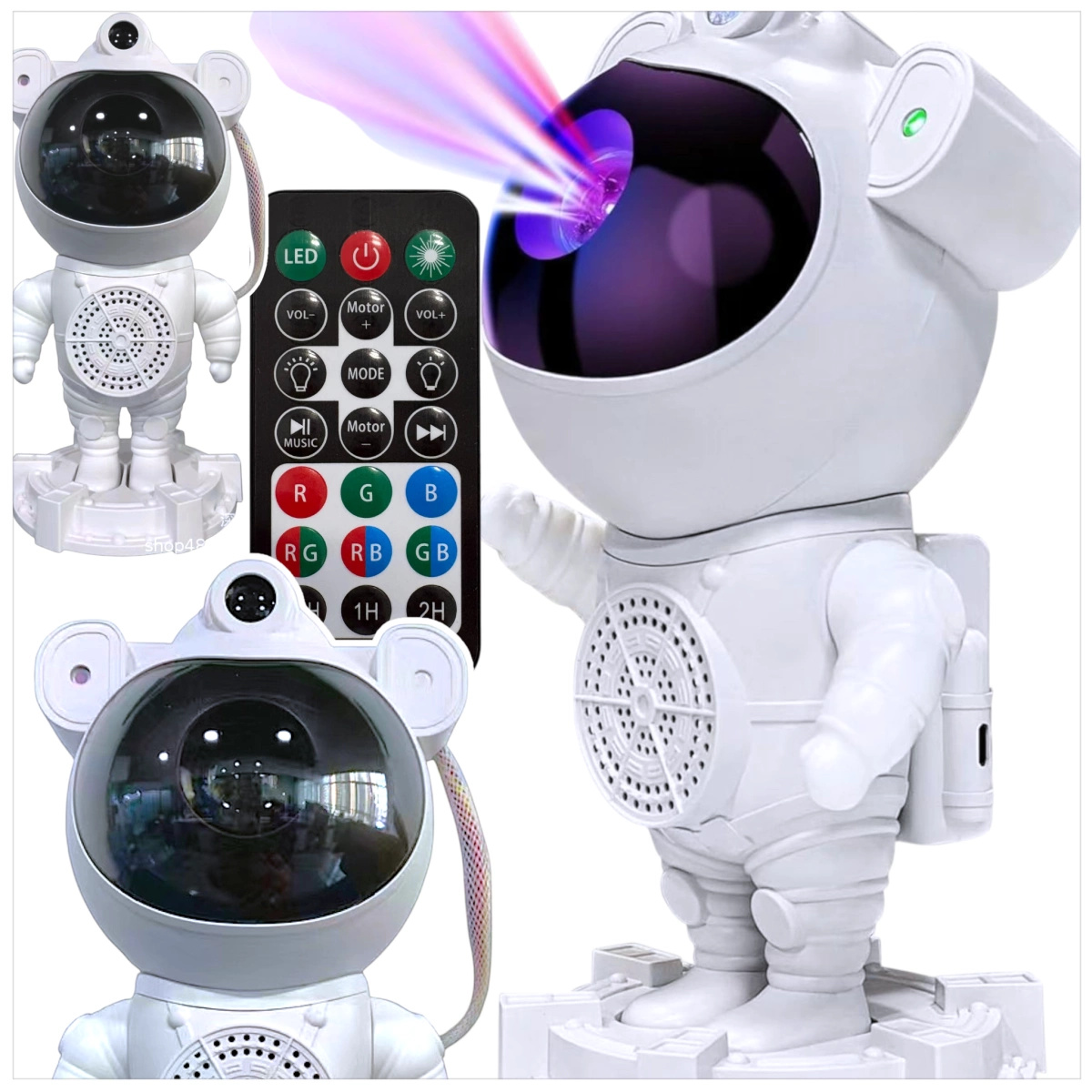 PROJEKTOR GWIAZD ASTRONAUTA LAMPKA NOCNA RZUTNIK GLOŚNIK BLUETOOTH 8w1 2025