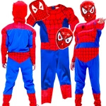 SPIDERMAN - STRÓJ DLA CHŁOPCA GRUBY Z MIĘŚNIAMI + MASKA NA TWARZ