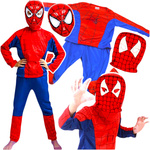 SPIDERMAN - STRÓJ DLA CHŁOPCA + MASKA rozmiar L 122-128