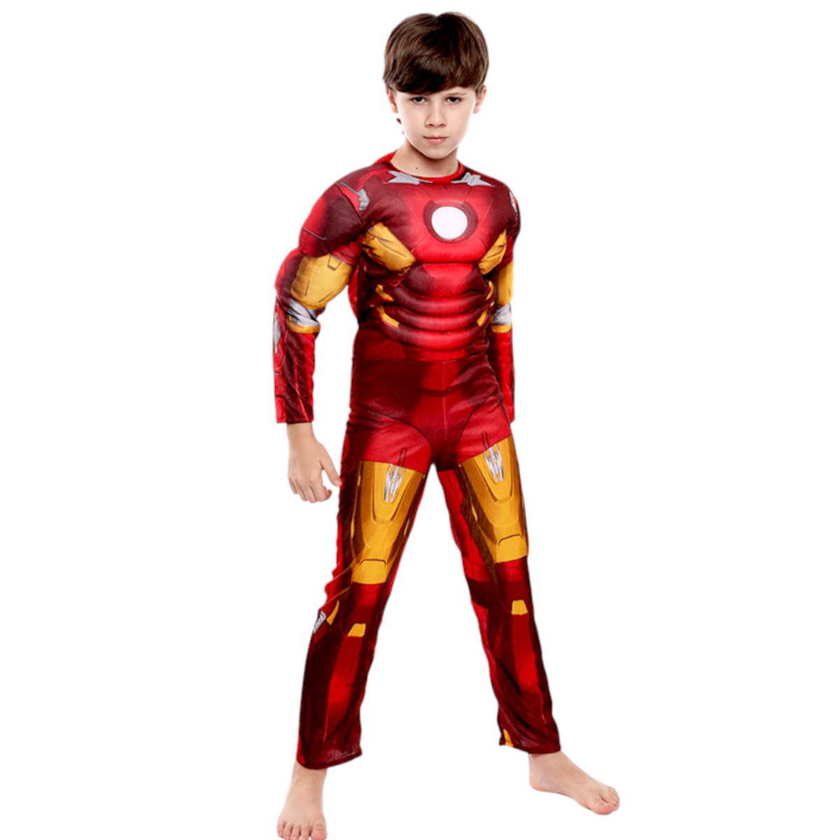 STRÓJ IRONMANA KOSTIUM IRON MAN GRUBY Z MIĘŚNIAMI rozmiar M