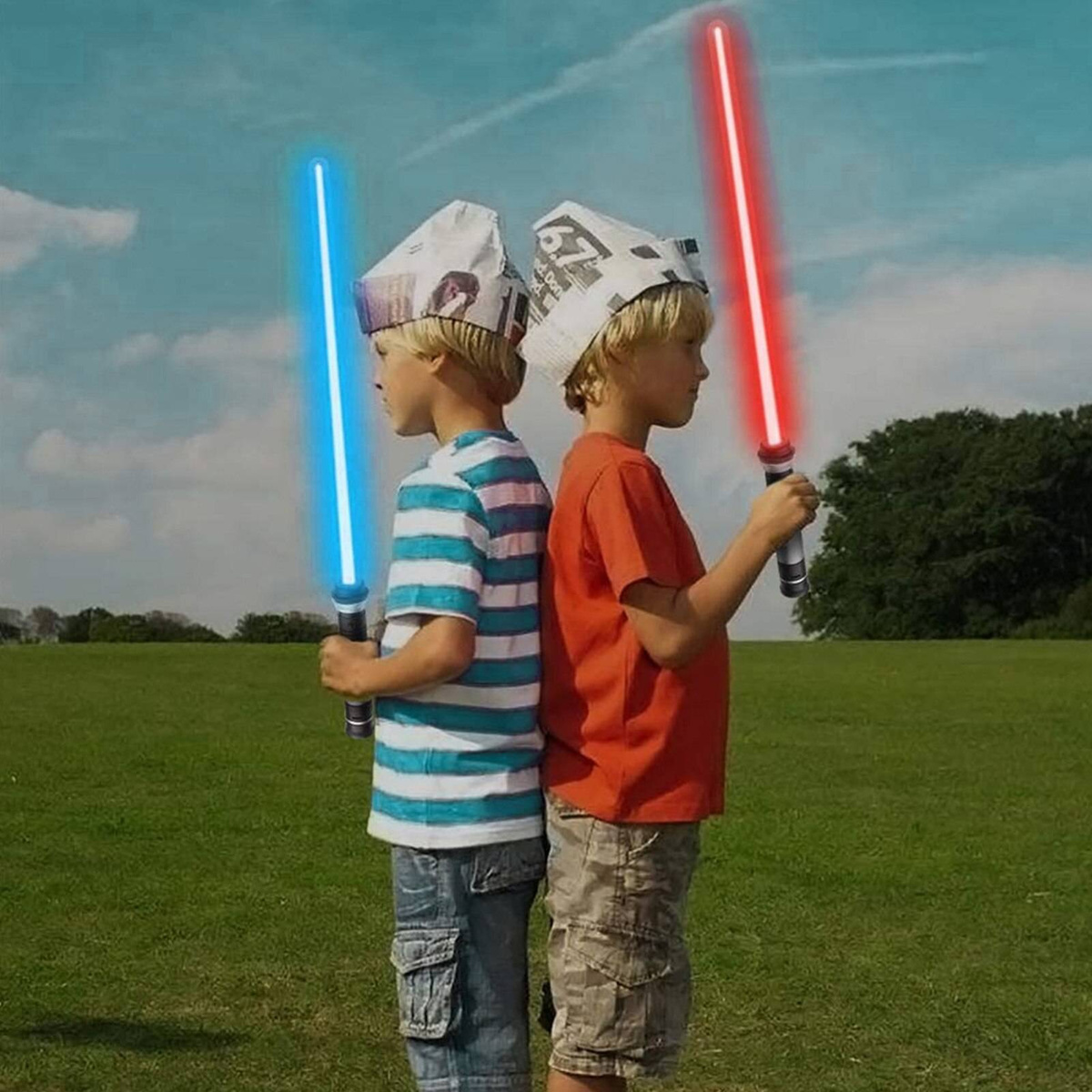 2 miecze świetlne Star-Wars,  możliwość złączenia w jeden