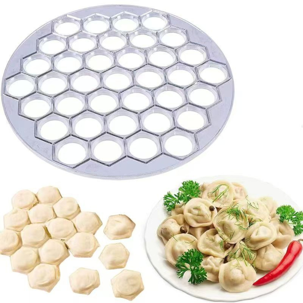 FOREMKA DO PIEROGÓW USZEK RAVIOLI PIEROŻNICA METALOWA 37 PIEROGÓW DUŻA 25CM