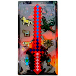 MINECRAFT MEGA PACK 7 FIGUREK Z GRY DUŻY ZESTAW 8w1 + DUŻY MIECZ ŚWIECĄCY