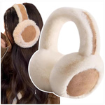 NAUSZNIKI ZIMOWE Z FUTERKIEM OPASKA NA USZY MIĘKKIE FUTERKOWE CIEPŁE