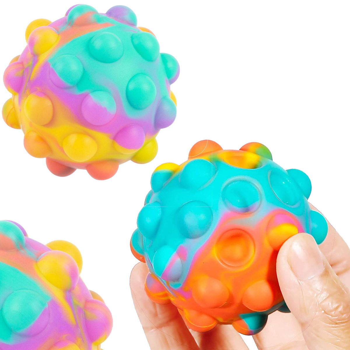 POP IT! Zabawka Sensoryczna Świecąca Piłka Gniotek