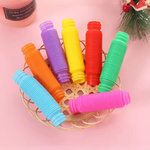 RURKA ANTYSTRESOWA SENSORYCZNA GNIOTEK RURA POP TUBE XXL MEGA ROZCIĄGLIWA - ZESTAW 16 SZTUK