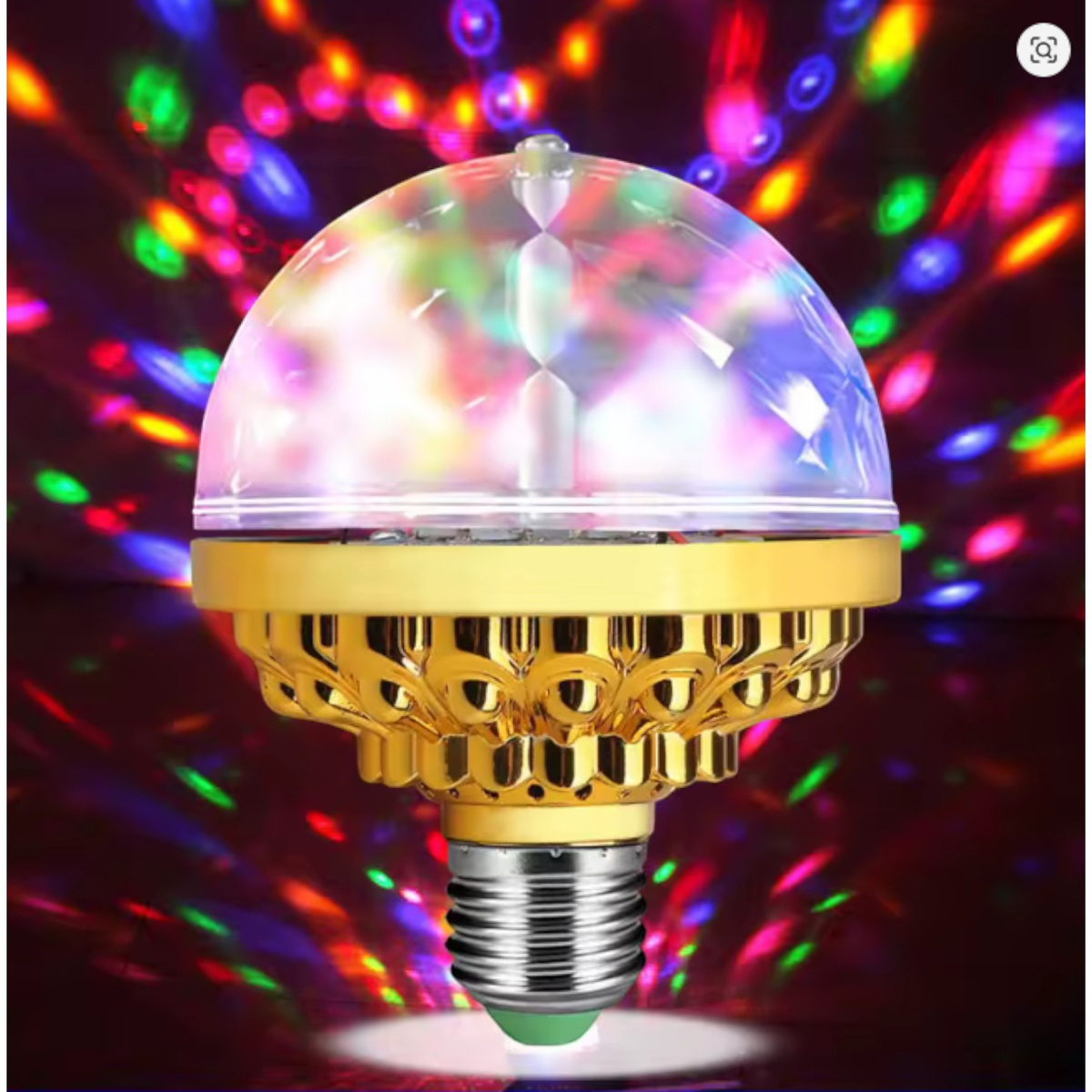 ŻARÓWKA DYSKOTEKOWA OBROTOWA LED DEKORACJA DESIGNERSKA KOLOROWY DIAMENT