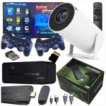 MEGA ZESTAW PROJEKTOR RZUTNIK ANDROID + KONSOLA RETRO 2x PAD 