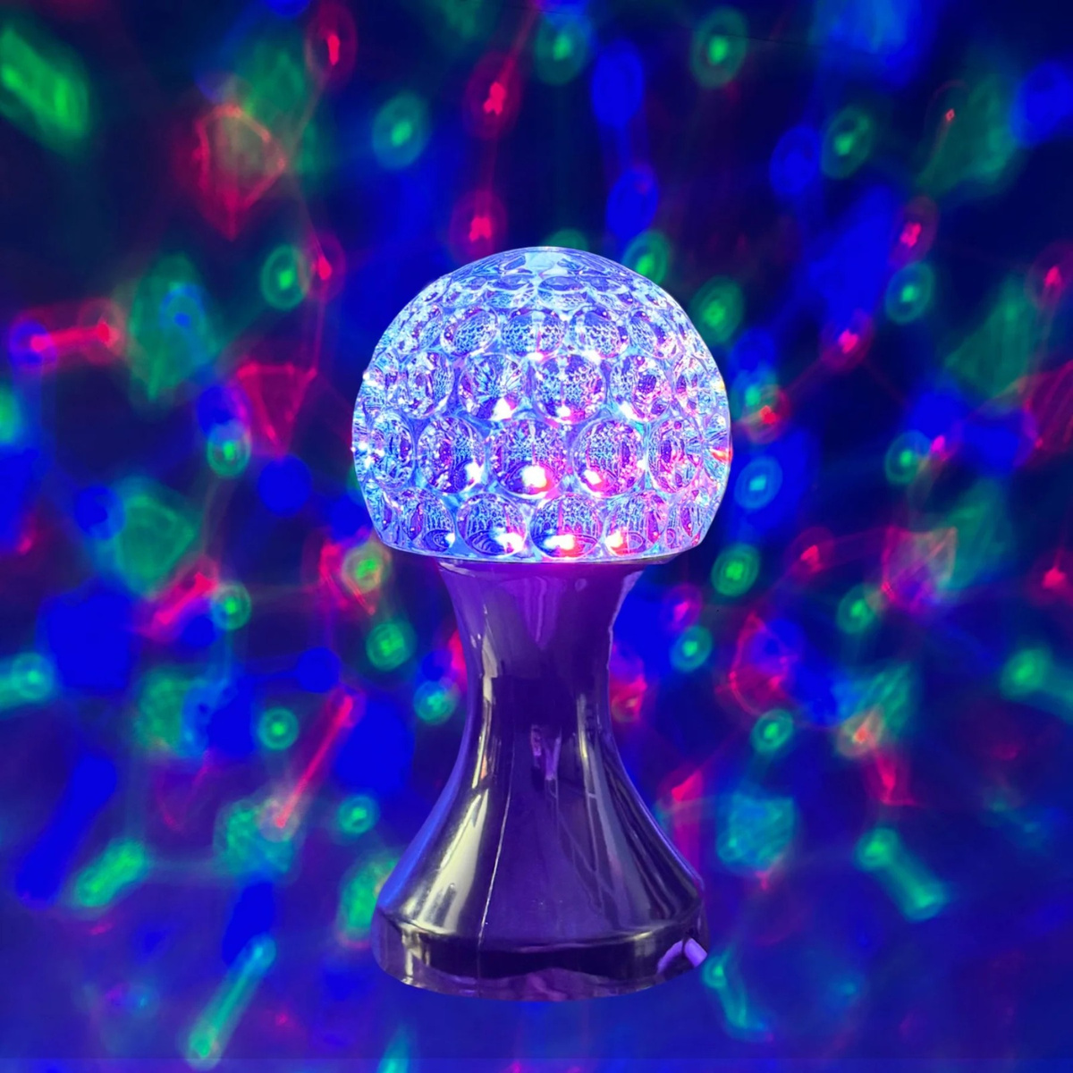 LAMPKA LED OBROTOWA DEKORACYJNY PROJEKTOR OBROTOWY ŚWIECI LED 18CM KULA