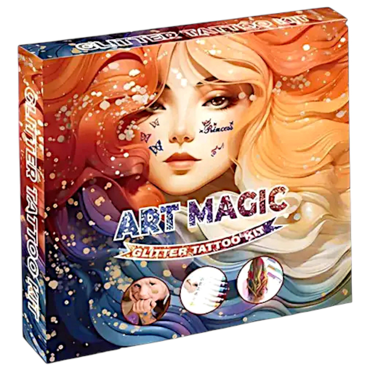 DUŻY ZESTAW DO TATUAŻY SZABLONY TATUAŻE BROKATOWE MAKIJAŻ MALOWANIE TWARZY