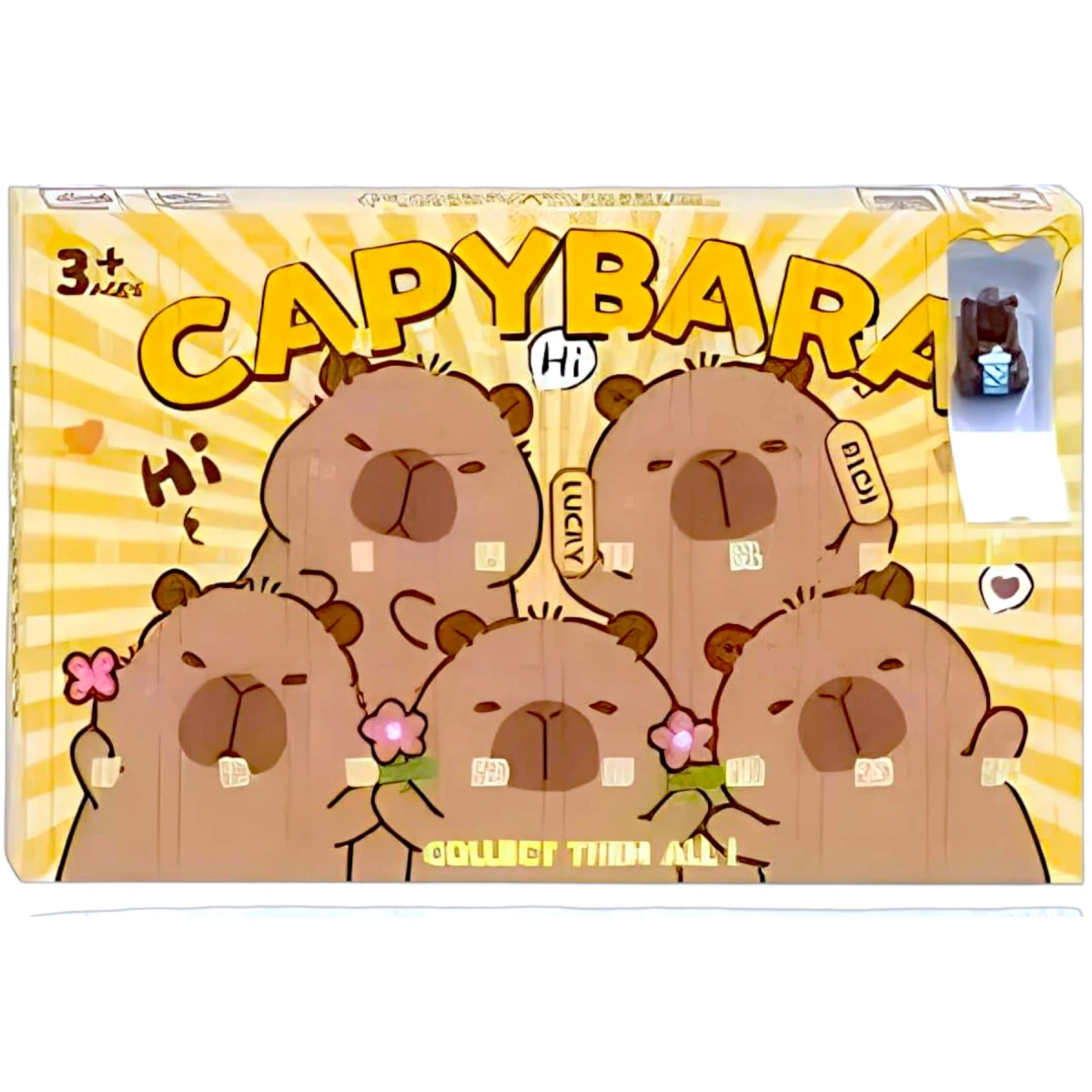 FIGURKA KAPIBARA ZESTAW FIGUREK NIESPODZIANKA CAPYBARA 24 SZTUKI KOLEKCJA