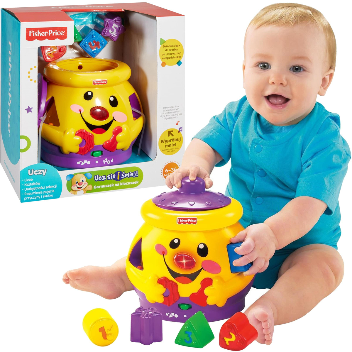 FISHER PRICE Garnuszek na klocuszek