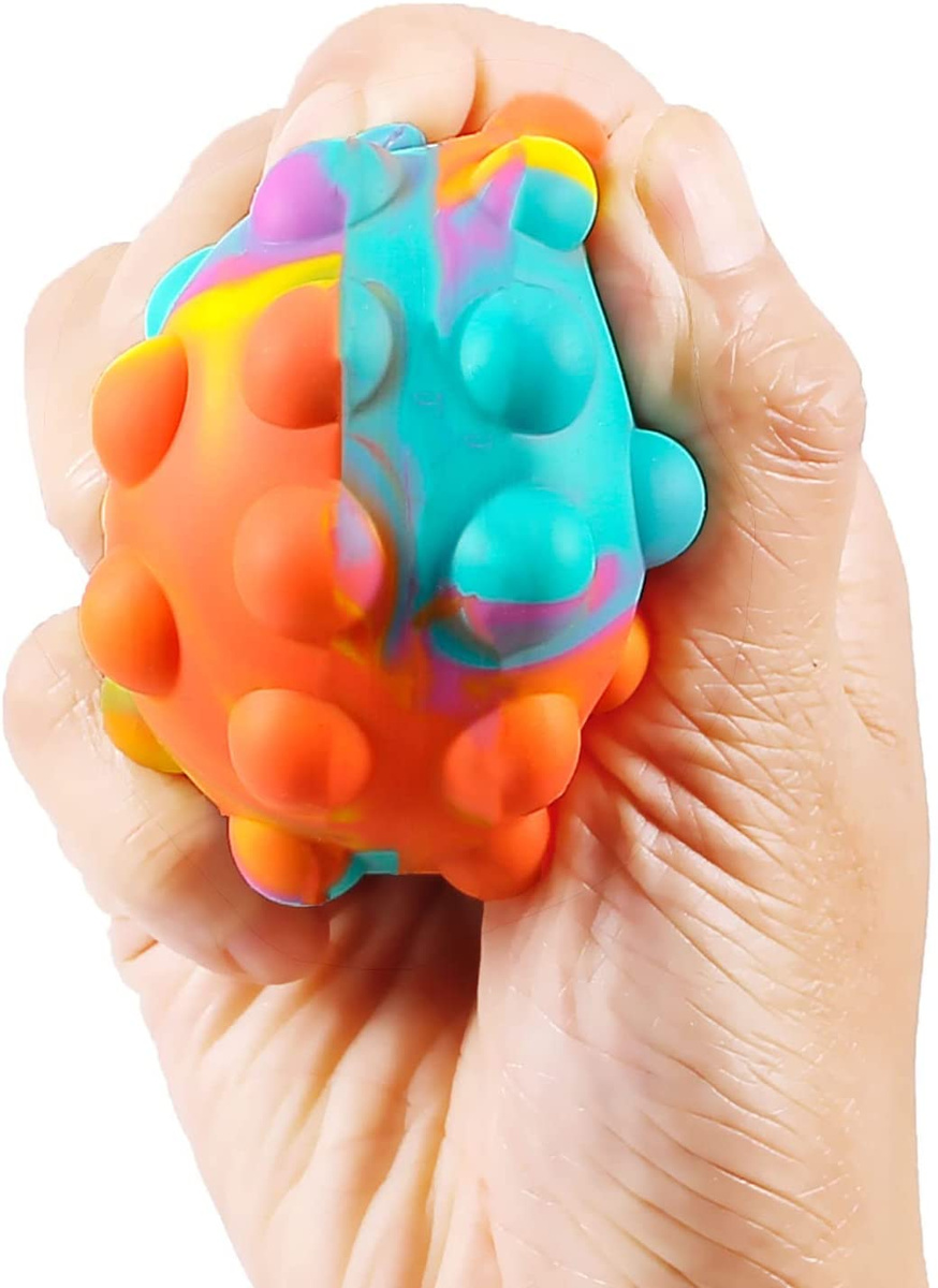 POP IT! Zabawka Sensoryczna Świecąca Piłka Gniotek