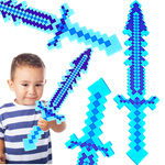 MIECZ ŚWIECĄCY Z GRY MINECRAFT DUŻY DŁUGI DŹWIĘKI 61CM PIXEL PODŚWIETLANY