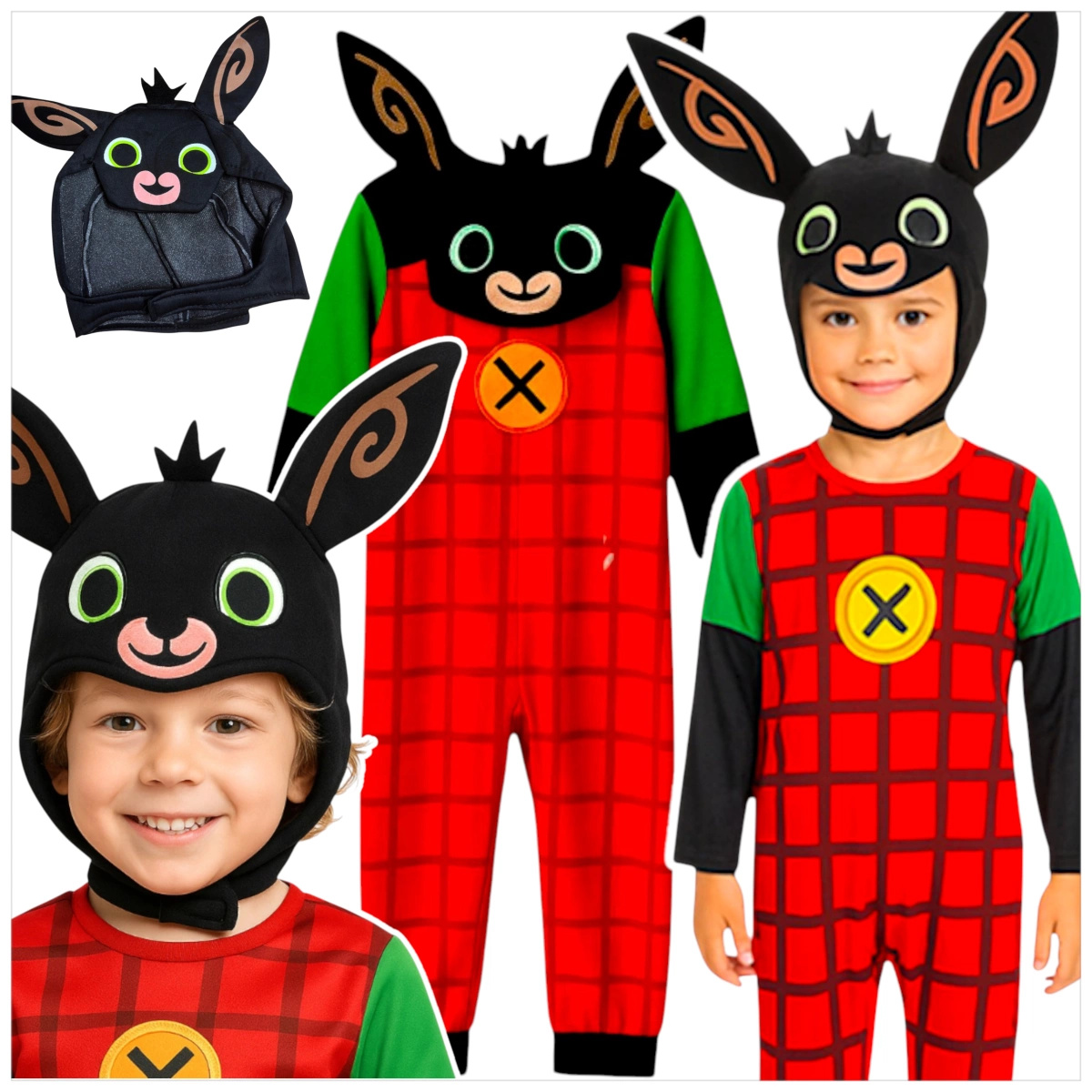 STRÓJ KRÓLIK BING PRZEBRANIE NA BAL HALLOWEEN KARNAWAŁ KOSTIUM + MASKA 