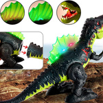 DINOZAUR - FIGURKA TYRANOZAUR ZIELONY DINOZAUR ZABAWKA INTERAKTYWNA 