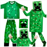 MINECRAFT – STRÓJ DLA DZIECKA CREEPER ROZMIAR S (110-120) KOSTIUM NA BAL DLA CHŁOPCA GADŻETY DLA GRACZY
