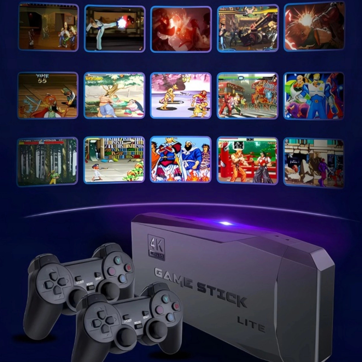 KONSOLA PRZENOŚNA RETRO GIERKA TELEWIZYJNA HDMI 20000 GIER 2 PADY EMULATOR