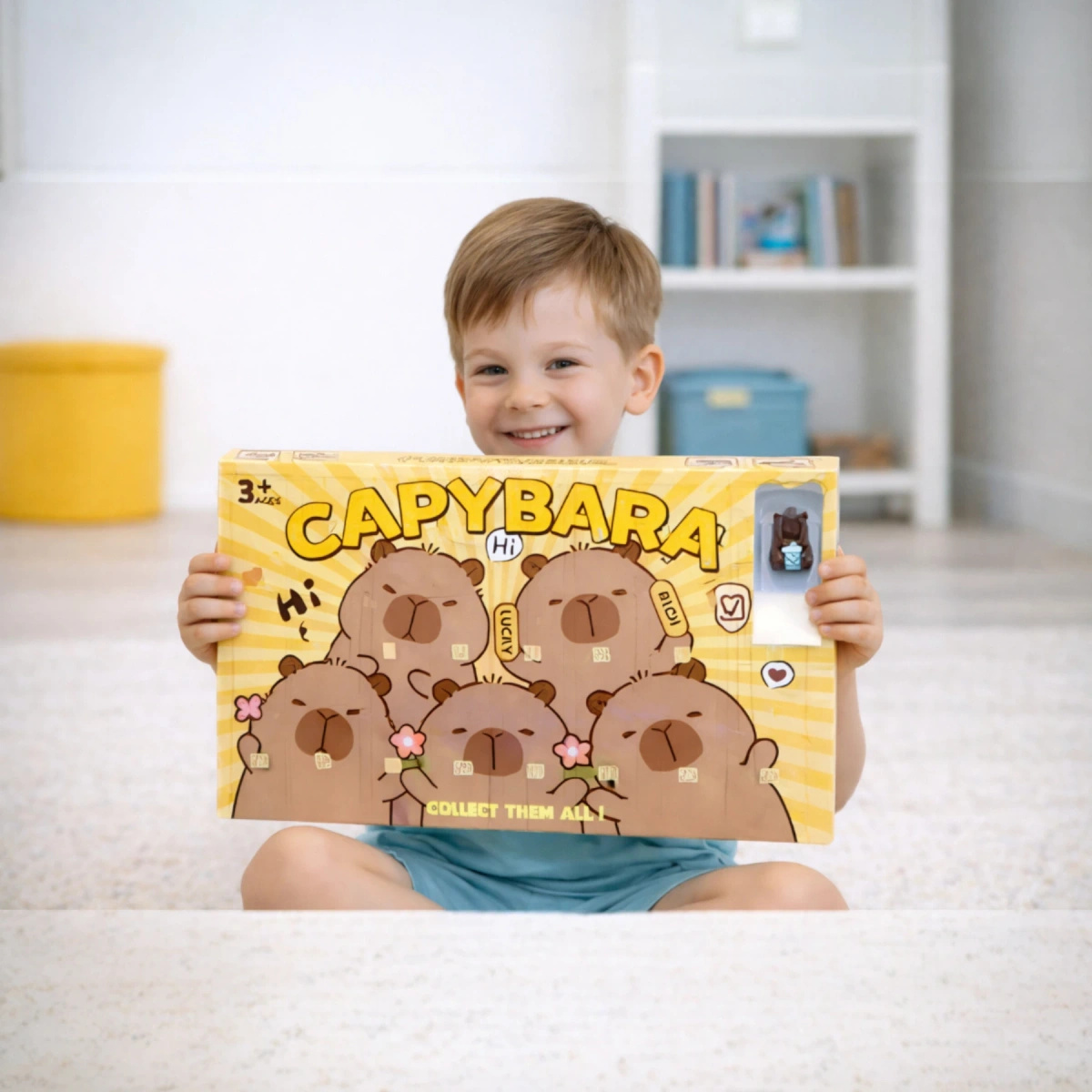 FIGURKA KAPIBARA ZESTAW FIGUREK NIESPODZIANKA CAPYBARA 24 SZTUKI KOLEKCJA