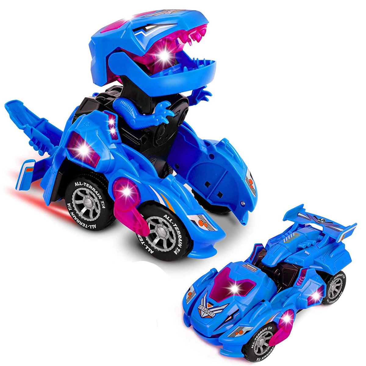 Transformujące Auto Dinozaur 2w1 Świeci