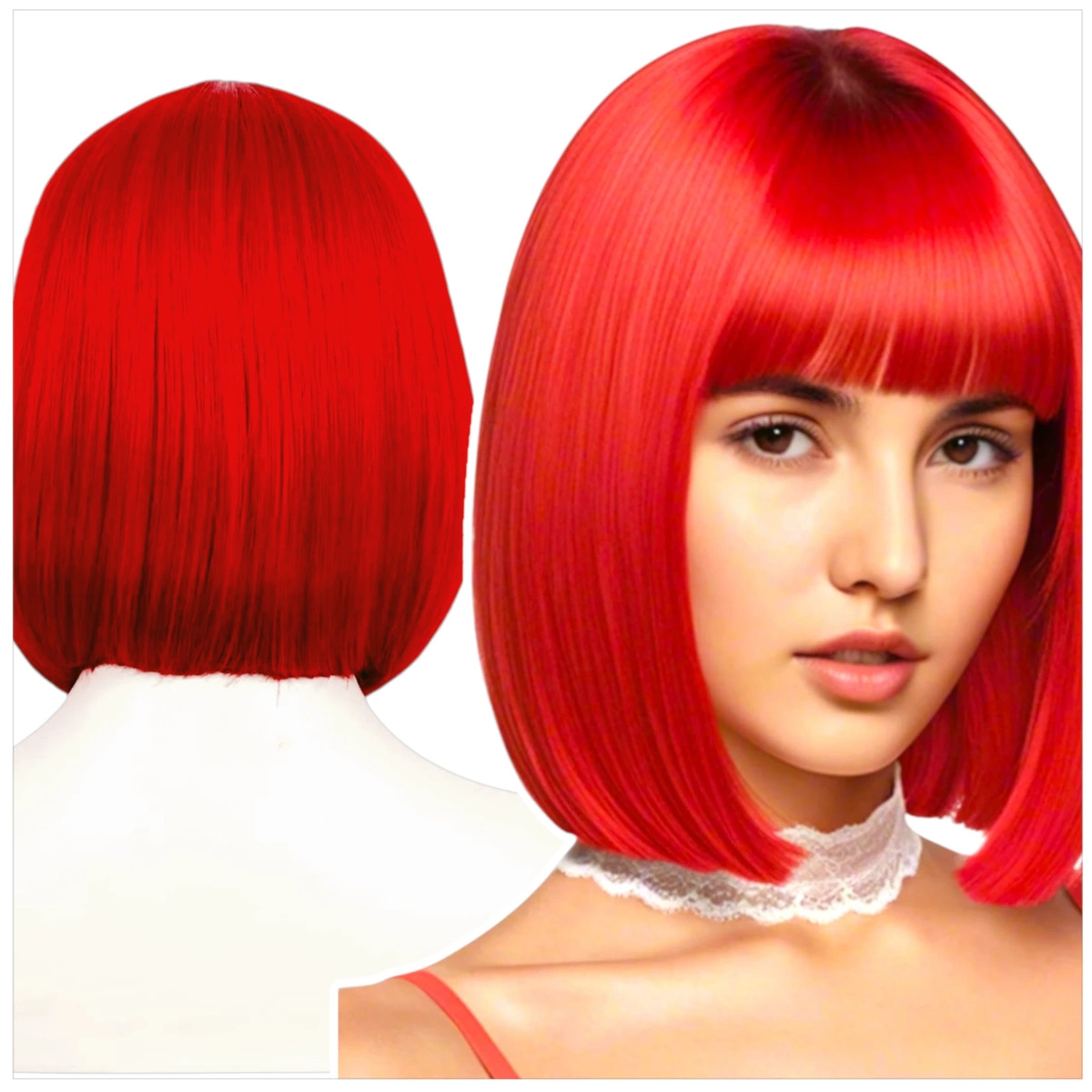 PERUKA CZERWONE WŁOSY