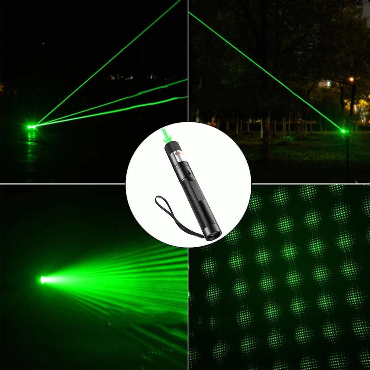WSKAŹNIK LASEROWY POINTER LASER ZIELONY USB MOCNY DUŻY ZASIĘG AKUMULATOR