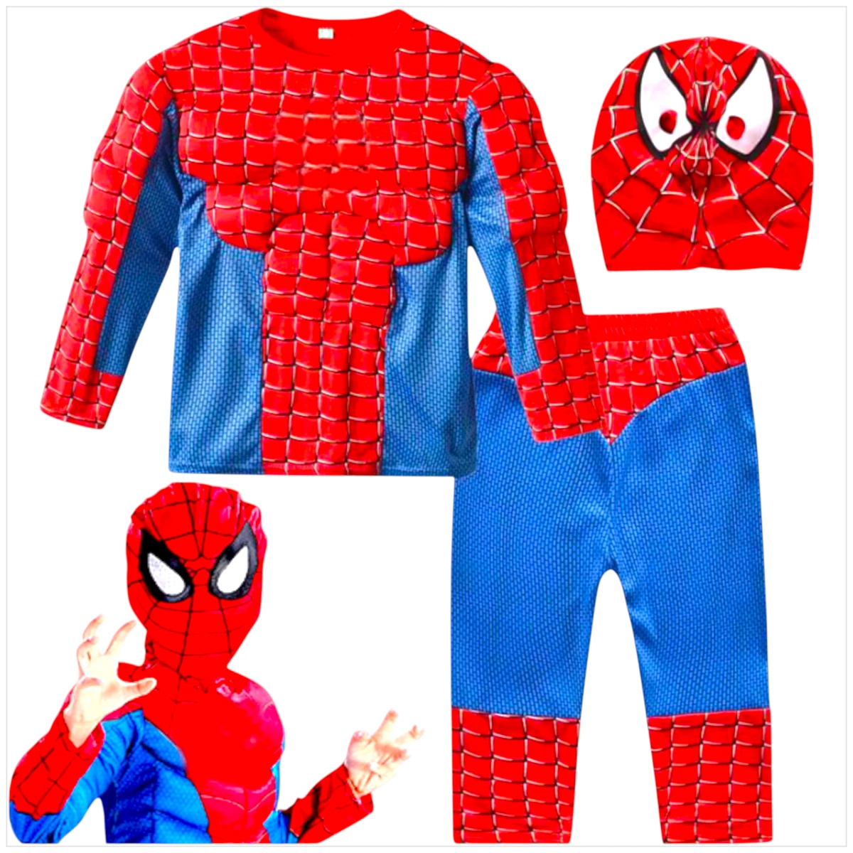 SPIDERMAN - STRÓJ DLA DZIECI + MASKA rozmiar M
