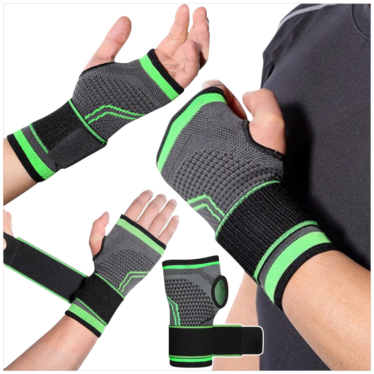 STABILIZATOR NADGARSTKA OPASKA NA NADGARSTEK ELASTYCZNA USZYTWNIACZ DŁONI