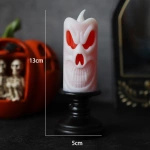 LAMPKA ELEKTRYCZNA NA HALLOWEEN OZDOBA ŚWIECZKA DUCH DYNIA ŚWIECA LED 13CM