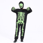 STRÓJ NA HALLOWEEN - KOŚCIOTRUP FLUORESCENCYJNY (ŚWIECI W CIEMNOŚCI) rozmiar L
