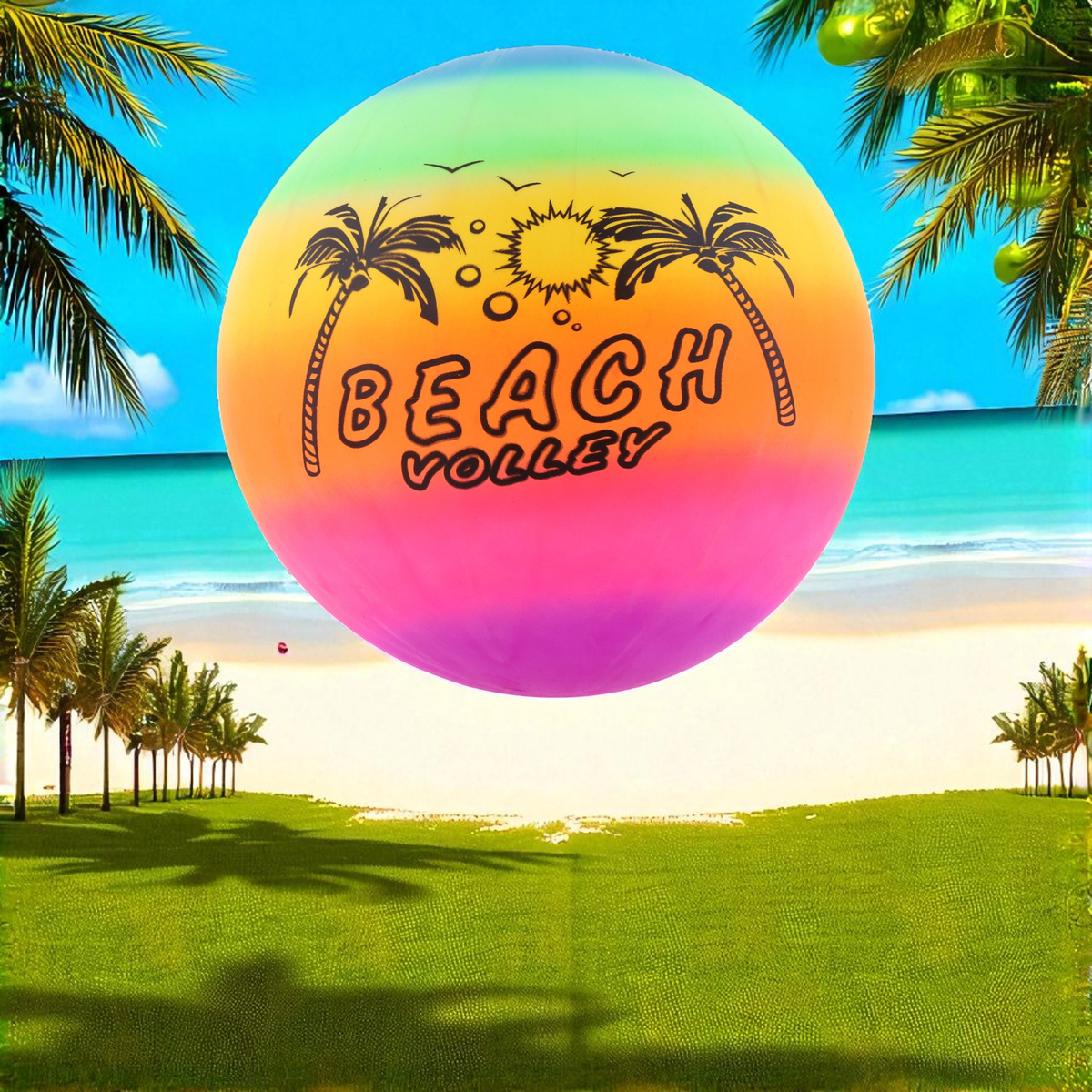 PIŁKA PLAŻOWA OGRODOWA DO BASENU NAD WODĘ DMUCHANA DLA DZIECI GUMOWA DO GRY
