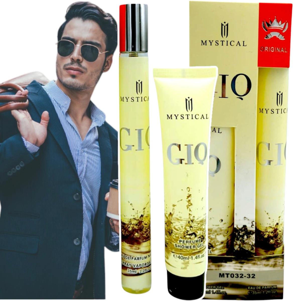 Mini Zestaw Perfumetka GIQ 35 ml & Żel pod Prysznic