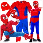 SPIDERMAN - STRÓJ DLA CHŁOPCA GRUBY Z MIĘŚNIAMI + MASKA NA TWARZ