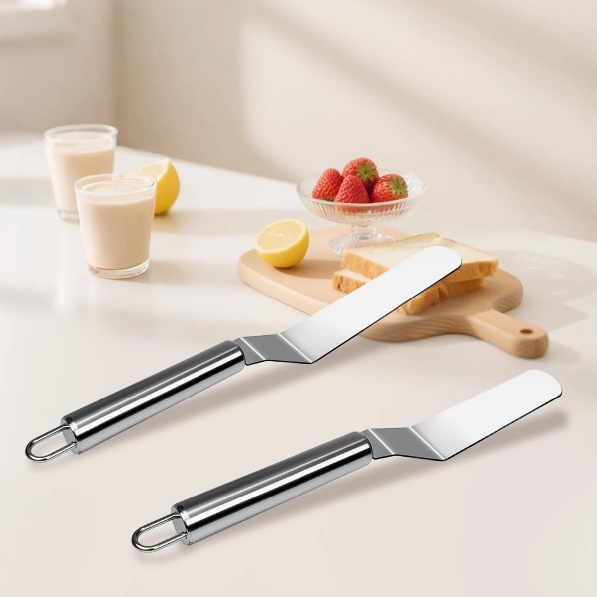 ŁOPATKA CUKIERNICZA DO KREMU SZPATUŁKA DO TORTU NÓŻ ZE STALI NIERDZEWNEJ 