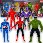 AVENGERS ZESTAW FIGURKI 5 FIGUREK DUŻE AMERYKA SPIDERMAN BATMAN HULK IRON