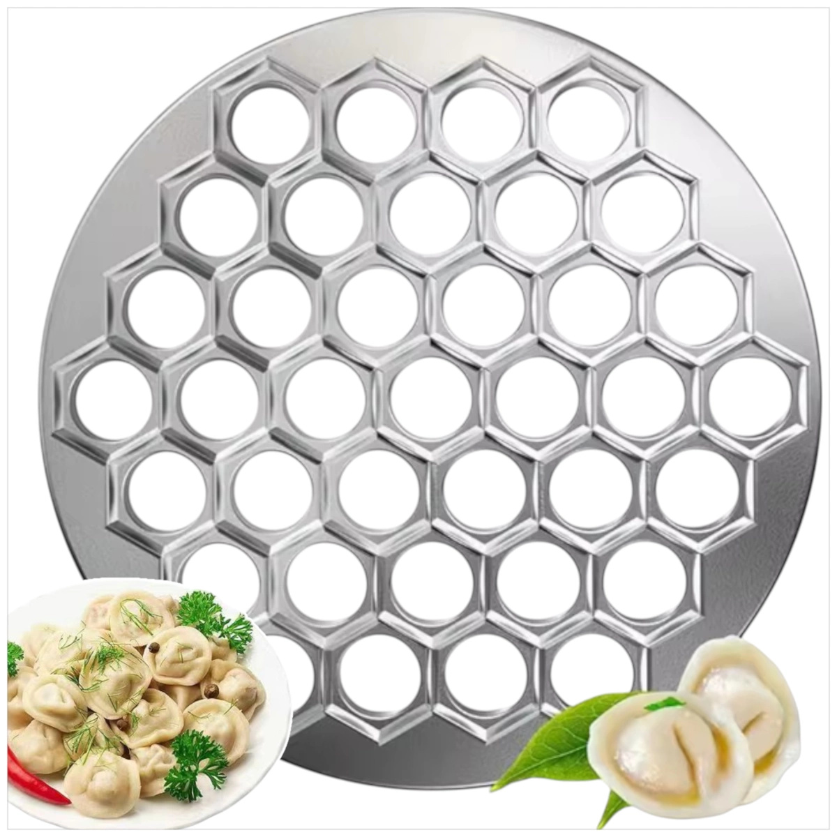 FOREMKA DO PIEROGÓW USZEK RAVIOLI PIEROŻNICA METALOWA 37 PIEROGÓW DUŻA 25CM