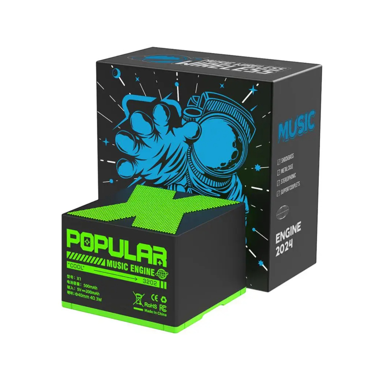 PRZENOŚNY GŁOŚNIK NA BLUETOOTH MINI SMART MEGA BASS INTELIGENTNY GŁOŚNY X1