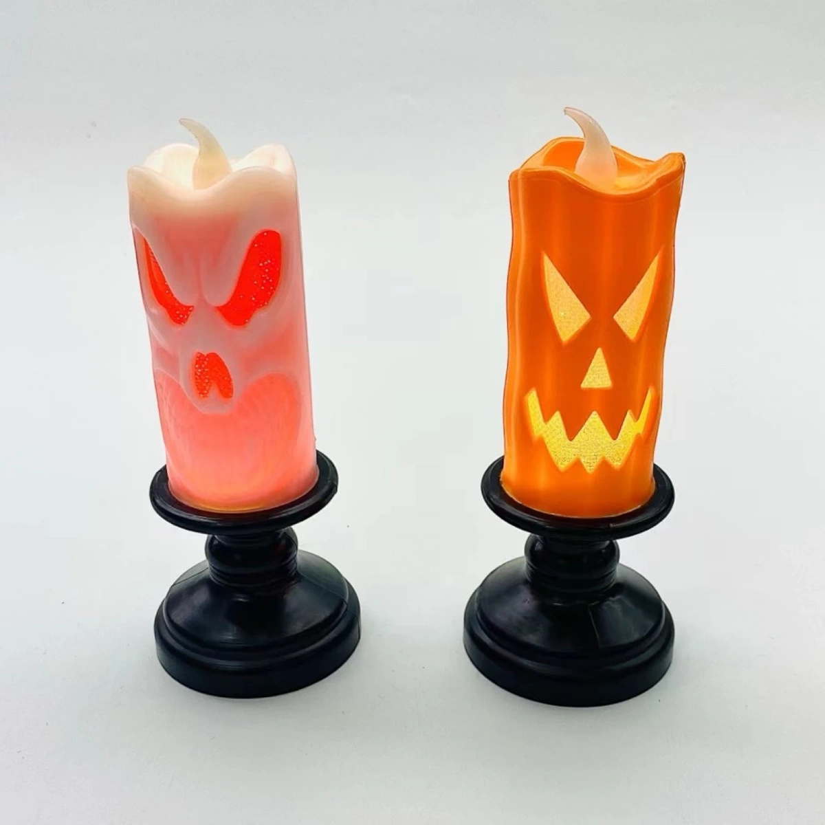 LAMPKA ELEKTRYCZNA NA HALLOWEEN OZDOBA ŚWIECZKA DYNIA ŚWIECA LED 13CM